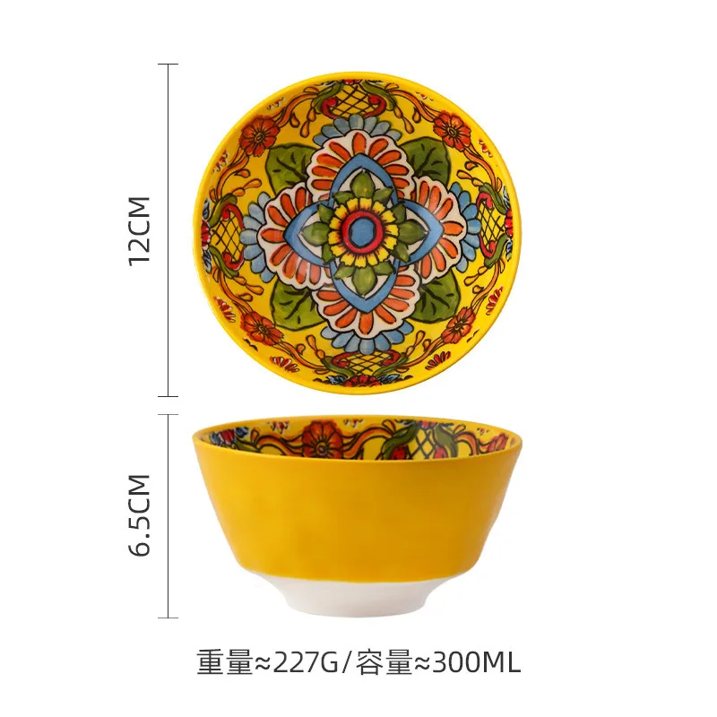 Vajilla De Cerámica Malakeshi, Platos Occidentales Retro Nórdicos, Platos  Esmaltados De Colores Para El Hogar De Lujo Ligero - Sets De Vajilla De Té  - AliExpress