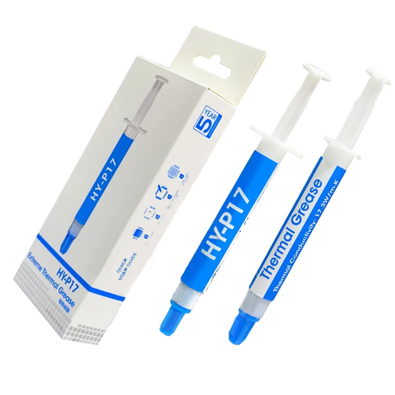 1 חתיכה מובילה תרמית גבוהה 17.3W/m-k HY-P17 פסטה תרמית ביצועים פרימיום עבור כל המעבדים CPU/GPU אביזרים לעשייה עצמית