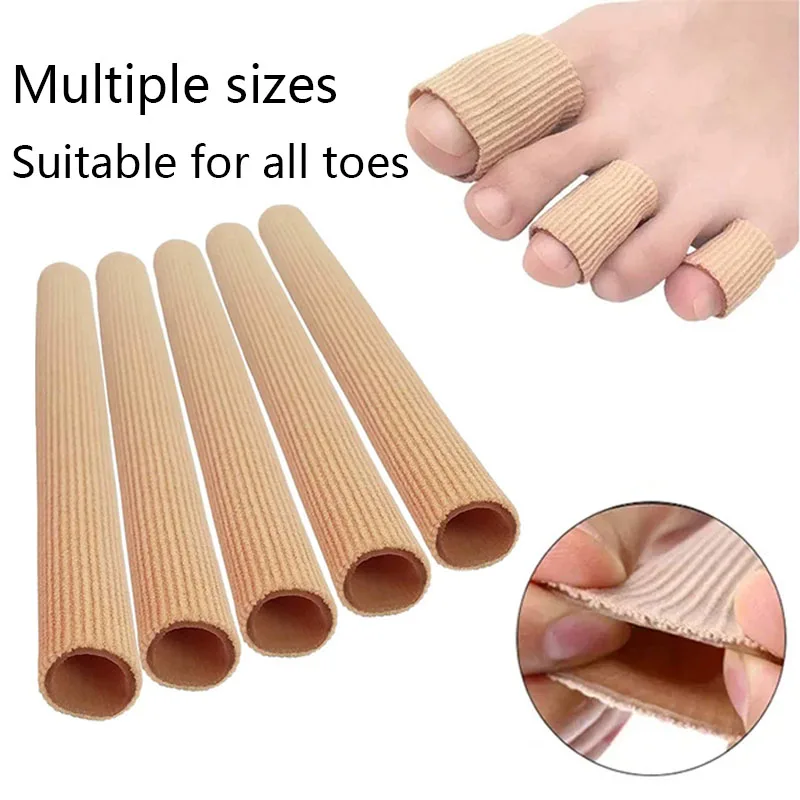 Toe Protector 15cm Silicone Tube Gel Cover Finger&Toe Fabric Gel Bandage Corns Blisters Calluse Pain Relief Foot Care Tools
