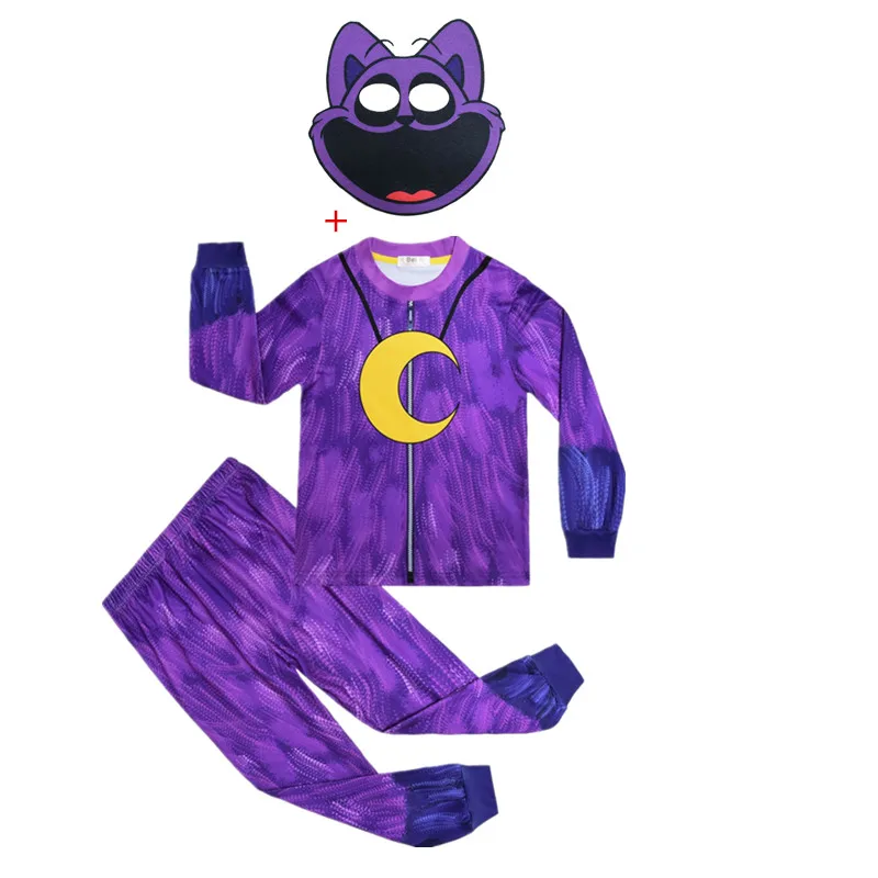 Disfraz de gato Smiling Critters para cosplay, conjunto de pijama para siesta de gato Smiling Critters, modelo de siesta de gato, ropa de cosplay para niños, regalo de cumpleaños de Halloween