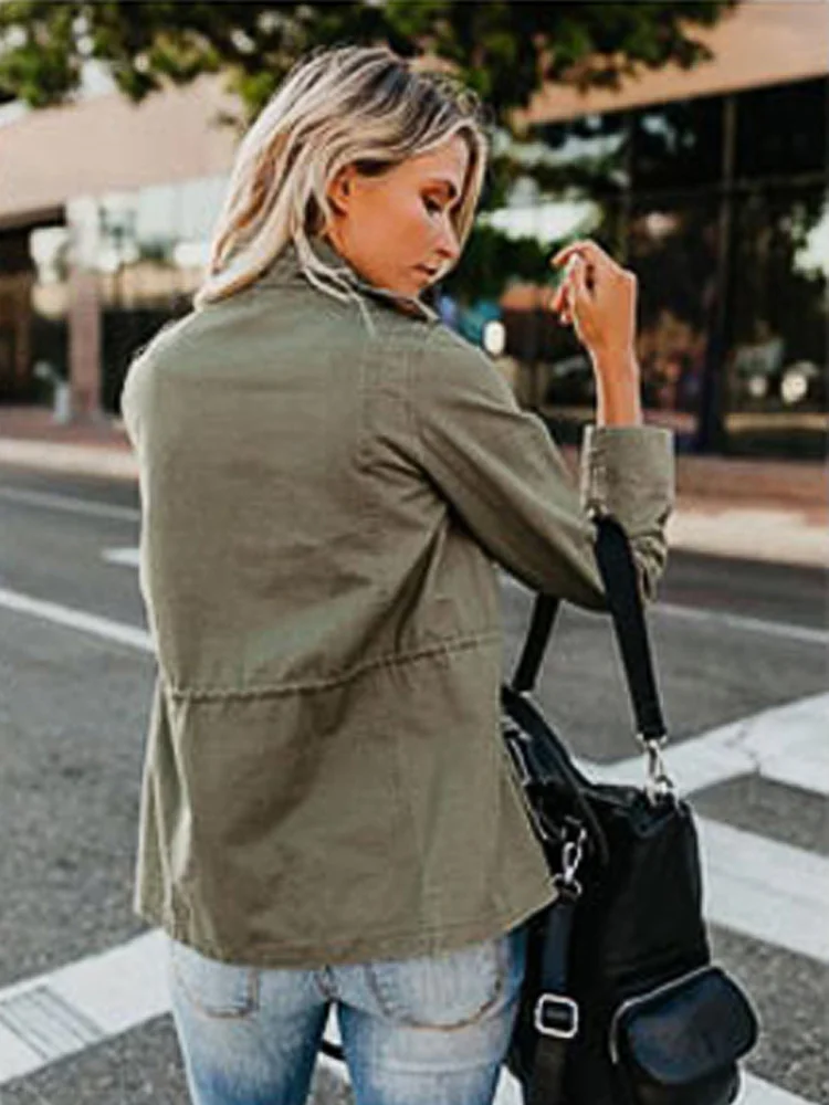 Women Zipper Jacket Autumn Female Outerwear Long Sleeve