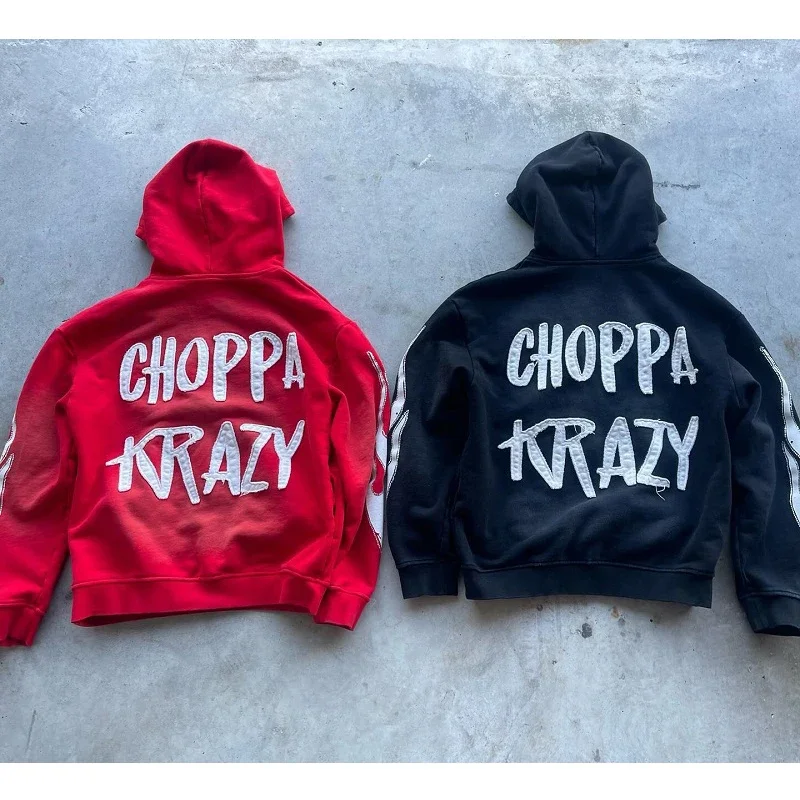 Vintage High Street Personalized Letter Printed Men Hoodie Y2K Harajuku Gothic Punk Men and Women Sportswear streetwear 5