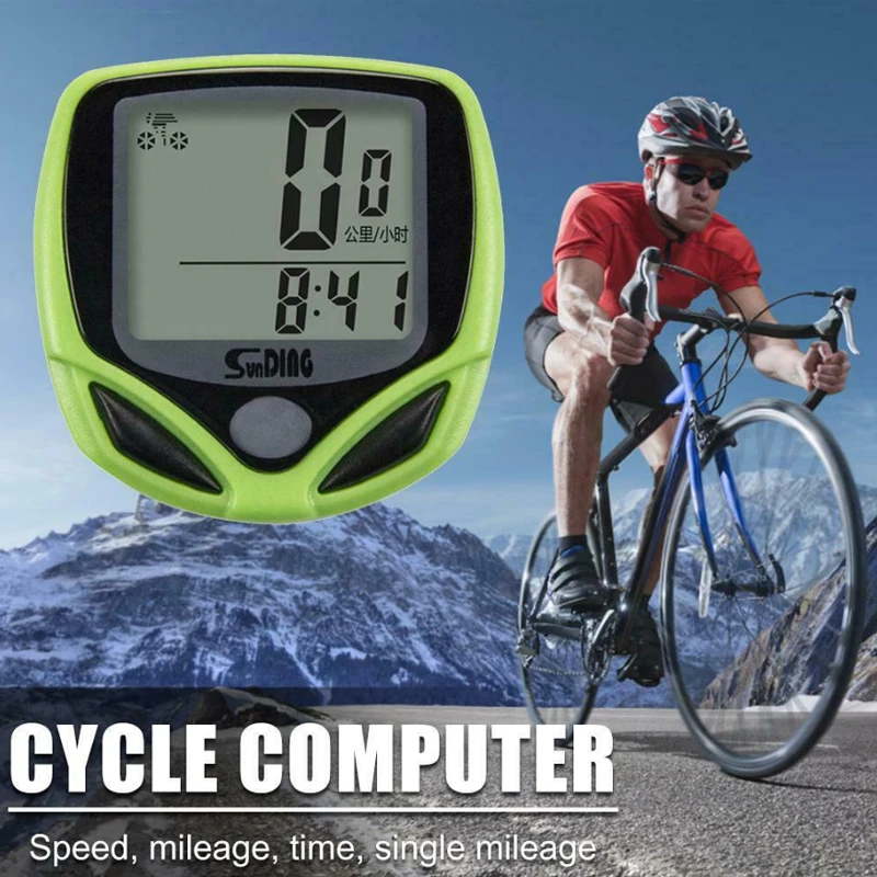 LCD Digital Bikes Computers Waterproof Wired Stopwatch Bicycle