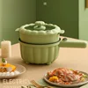 2L Smart Electric Pot Multifunctional Electric Cooking Pot Non-stick Frying Pan Dormitory Electric Hot Pot One-button Operation 2