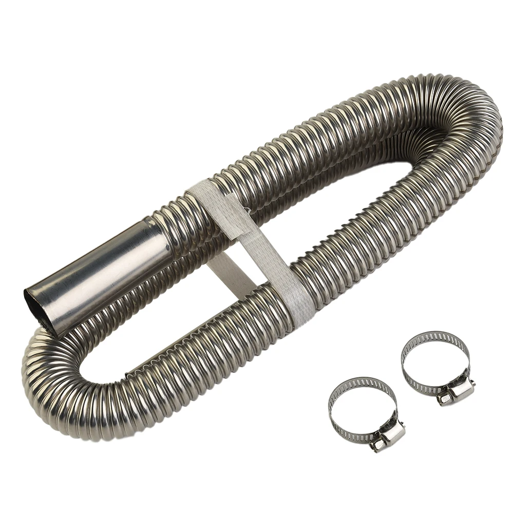 60cm 300cm Air Diesel Heater Parking Stainless Steel Exhaust Pipe W/ 2