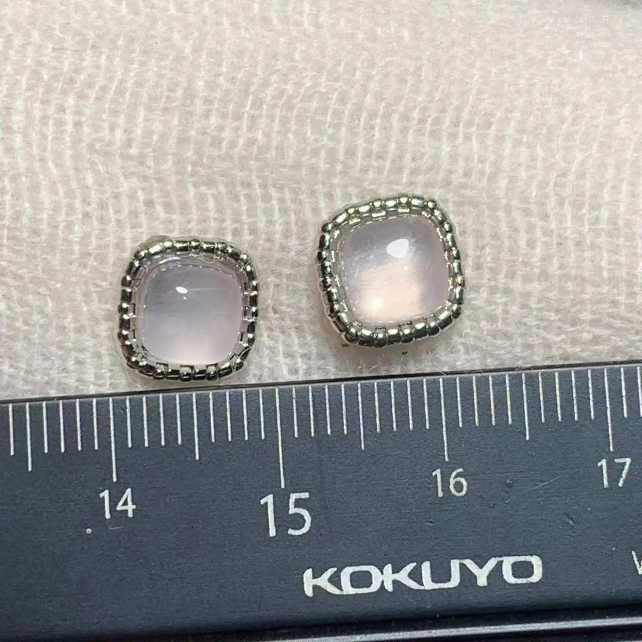 MM Natural Rose Quartz 925 Sterling Silver Stud Earrings For Women Jewelry Gift Simple Peridot Jewelry Green