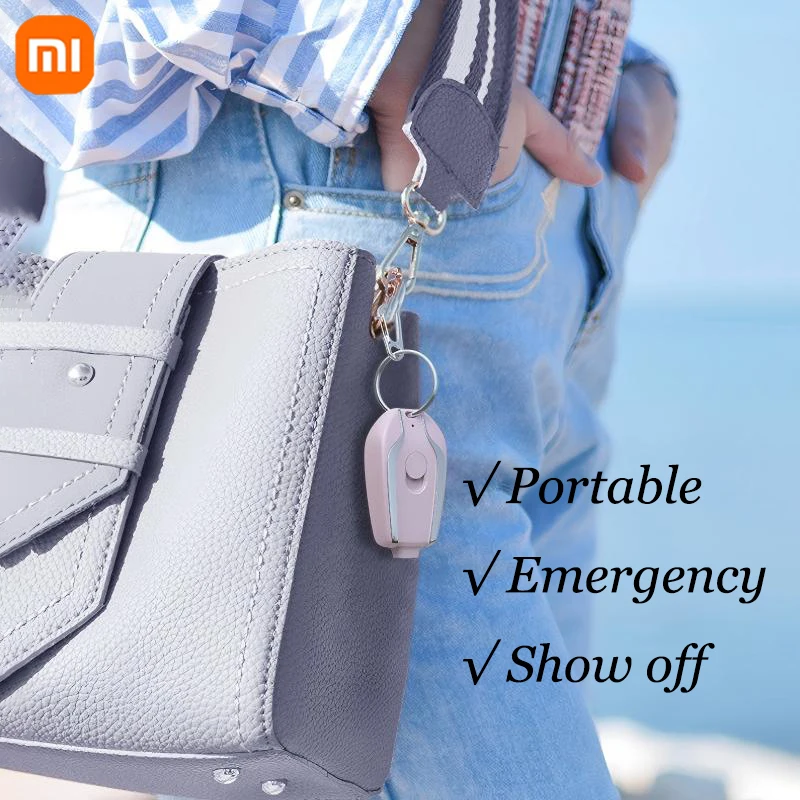 Xiaomi 1500mAH Mini Keychain Power Bank Emergency supply Portable Charger Compatibility For IPhone Samsung Small Size portable battery charger