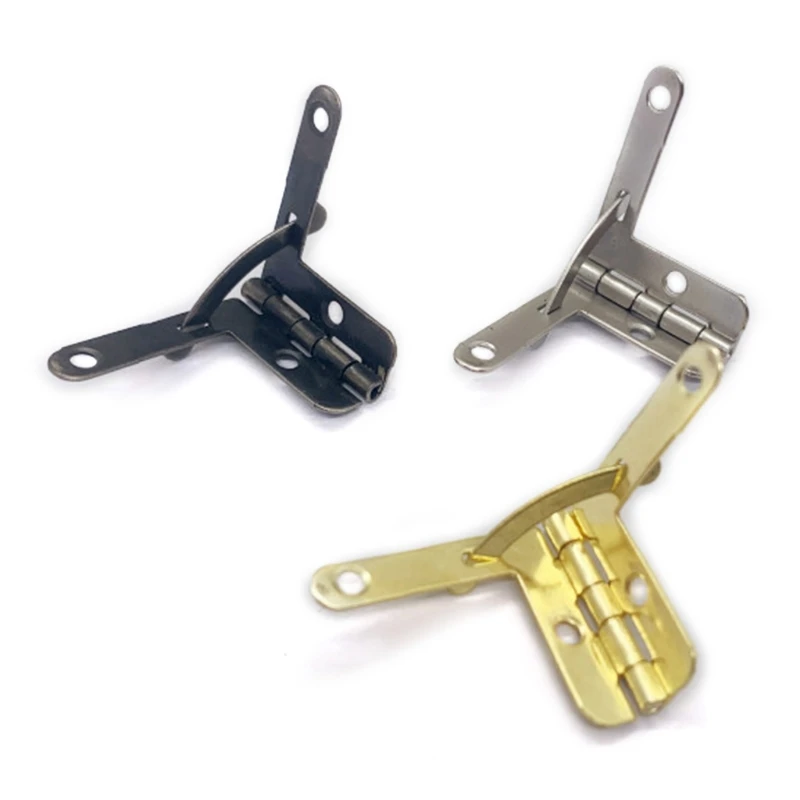 10Pcs Antique Lid Support Hinge Frame Jewelry Wine for Case Wooden Cigar Gift Box Lid 90 Degree Spring Furniture Hardware