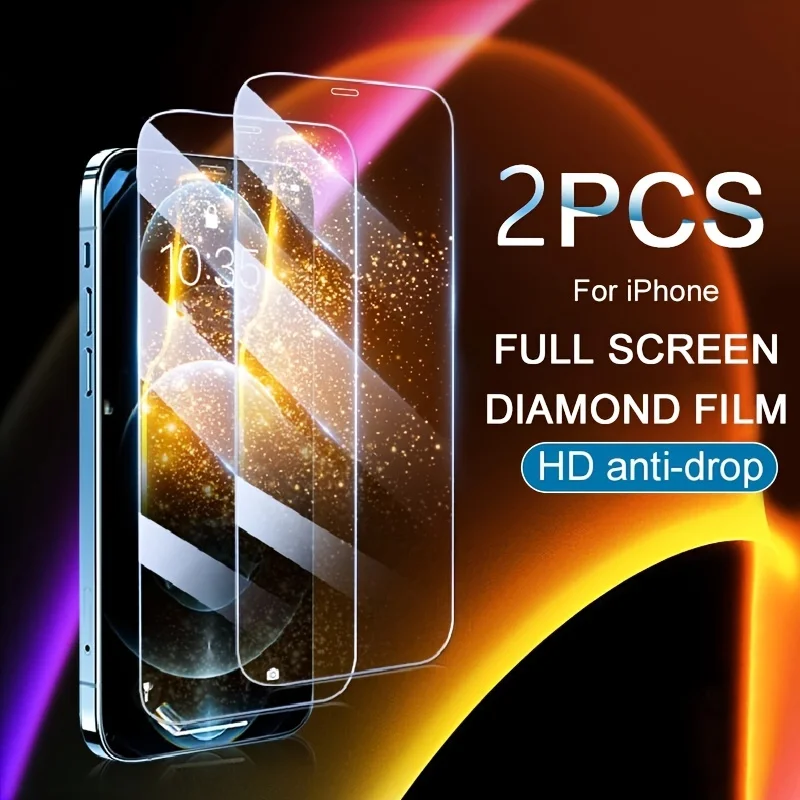 

2 шт., Защитное стекло для IPhone14 13 12 11 Pro Max 7 8Plus X XR XS Max
