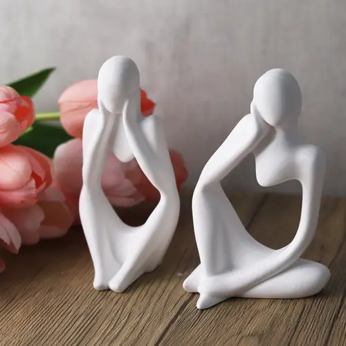 DIY Thinker Statue Silicone Mold 3D Nordic Art Abstract Human Body Plaster Ornament Mould Epoxy Resin Handicraft Mold Home Decor - Image 3