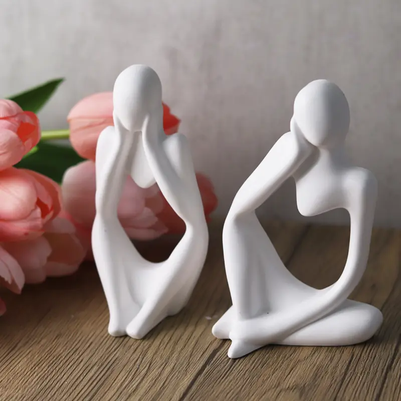 DIY Thinker Statue Silicone Mold 3D Nordic Art Abstract Human Body Plaster Ornament Mould Epoxy Resin Handicraft Mold Home Decor - Image 3