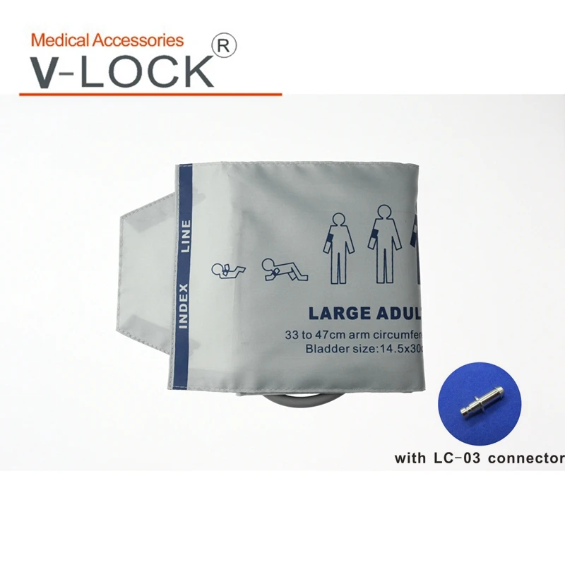Reusable Large Adult Child Pediatric Neonate BP Cuff Blood Pressure Single Tube for Minday Patient Monitor