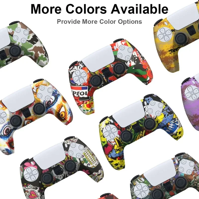 Étui de protection en silicone pour manette de jeu PS5 : revêtement en caoutchouc, protection pour joysticks et grips._voghion.com