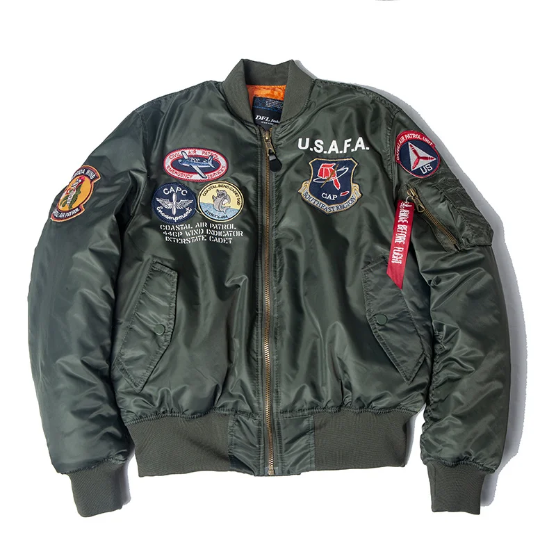 

2023 A/W USAFA vintage pilot bomber flight jacket us air force top gun men clothes brands winter army USN MA1 USMC embroidery