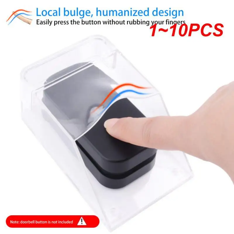 

1~10PCS Transparent Doorbell Protective Cover Doorbell Control Rain Cover Transparent Protective Box Outdoor Sun Protection