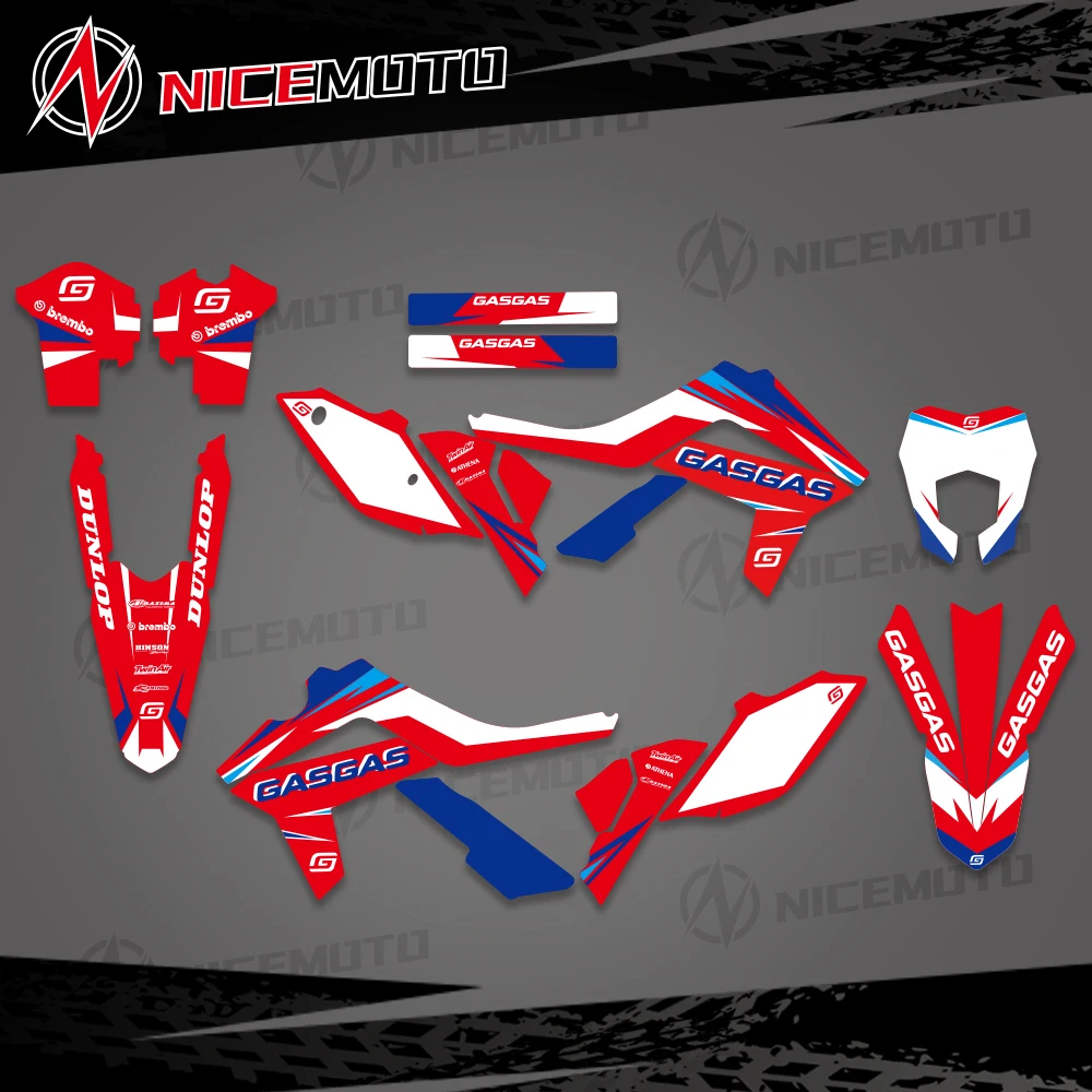 NICEMOTO Customized Team Graphics Backgrounds Decals Custom Stickers For GASGAS 2014 2015 2016 2017 EC