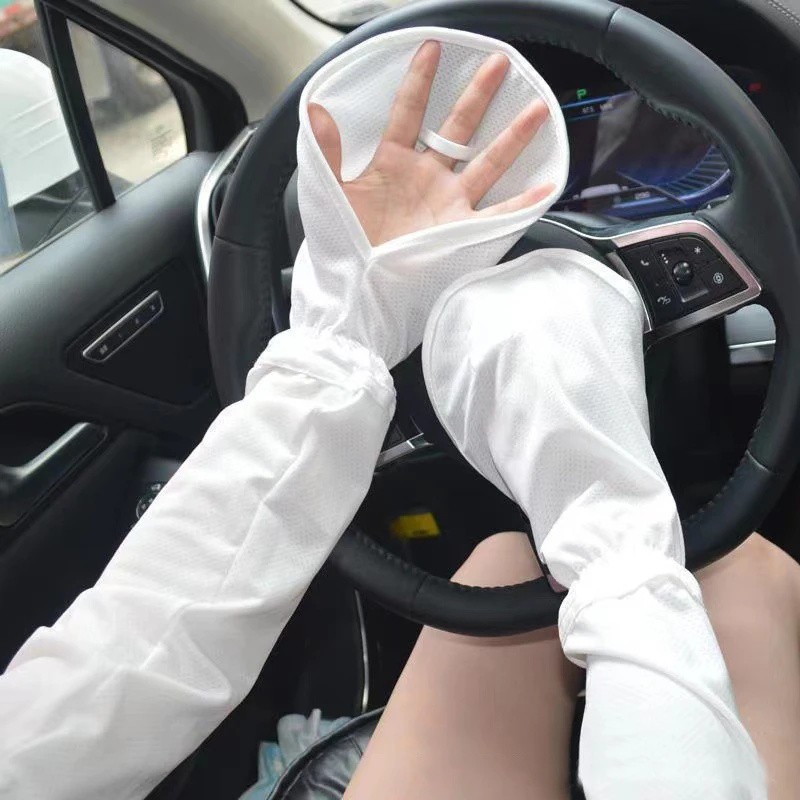 Ice Anti-sunburn Sleeve Summer Uv Solar Arm Sleeves Women's Driving Sun Protection Long Sleeve Anti-UV Cycling Sleeves Loose