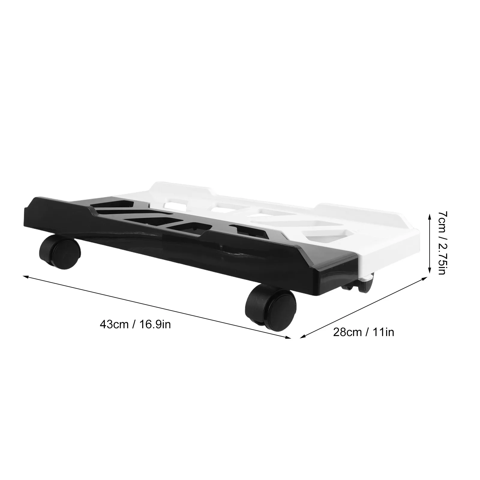 조절 가능한 이동식 컴퓨터 타워 스탠드, 롤링 캐스터, 확장 가능한 안정적인 PC 플로어 카트, 공간 절약형 게임용 사무실 CPU 홀더