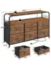 Dresser for Bedroom with LED Lights and Charging Station 7 Drawer Dresser with Open Shelf Fabric Bedroom Dressers and Ch 2