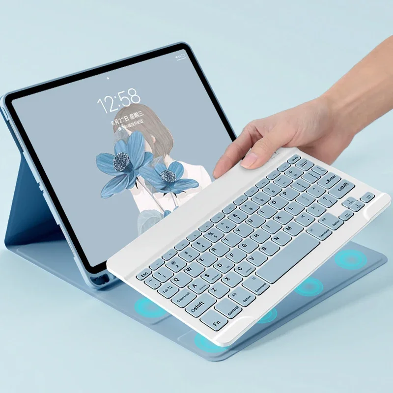 Magnetic Keyboard Case for iPad Air 11 4 3 10.2 9th 10th gen Wireless Keyboard and Mouse for iPad Pro 11 10.5 Air 3 ipad case ipad keyboard case
