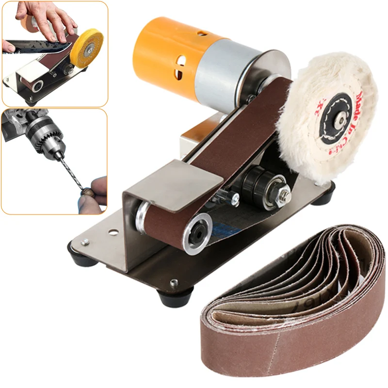 Multifunctional Grinder Mini Electric Belt Sander DIY Polishing Grinding Machine Cutter Edges Sharpener With Belts 5000-10000RPM