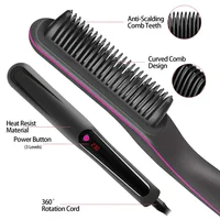 Heating Straightening Comb Hair Straightener Brush Men Quick Beard Straightener Brush Beard Comb Styling Iron Smoothing Comb 2