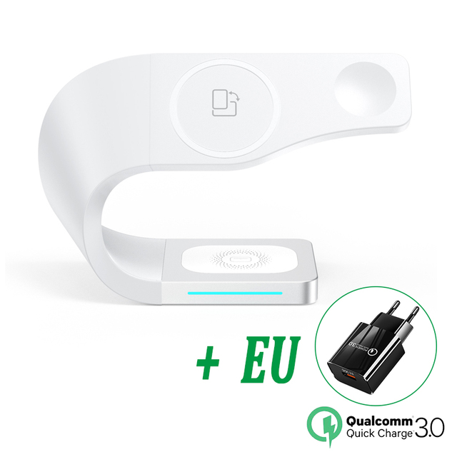 Magnetic Wireless Charger Stand For iPhone 12 Pro Max Series 4 in 1 Qi Fast Charging Dock Station For Apple iWatch AirPods