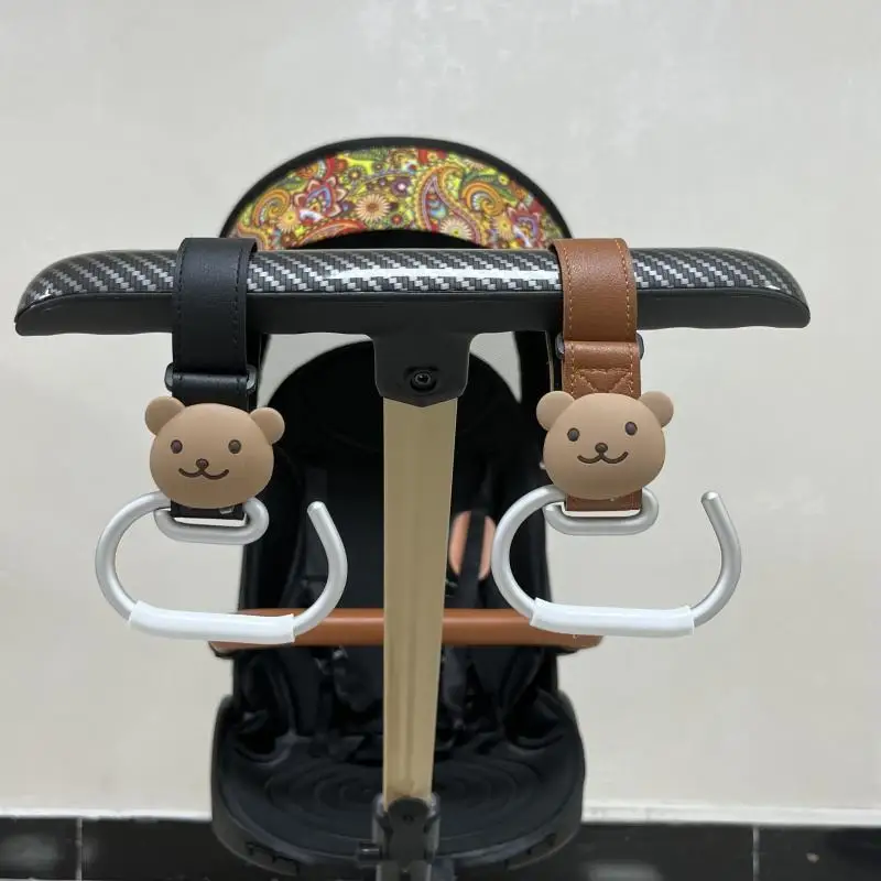실용적인 유모차 후크, 오버사이즈 하중 지지 파편 접착 후크, 작은 곰, 머리 교체용 높은 외관 후크