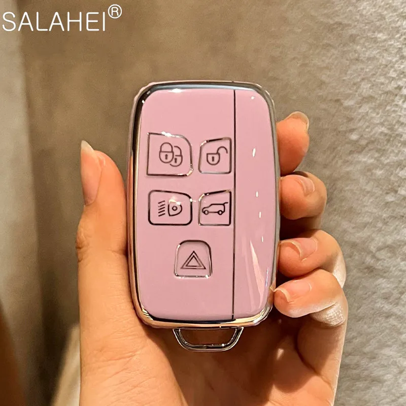 Чехол для автомобильного ключа из ТПУ для Land Rover Range Rover Sport Evoque Freelander Velar Discovery 5 для Jaguar XF XJ XE XJL E-Pace Чехол для автомобильного ключа из ТПУ для Land Rover Range Rover Sport Evoque Freelander Velar Discovery 5 для Jaguar XF XJ XE XJL E-Pace