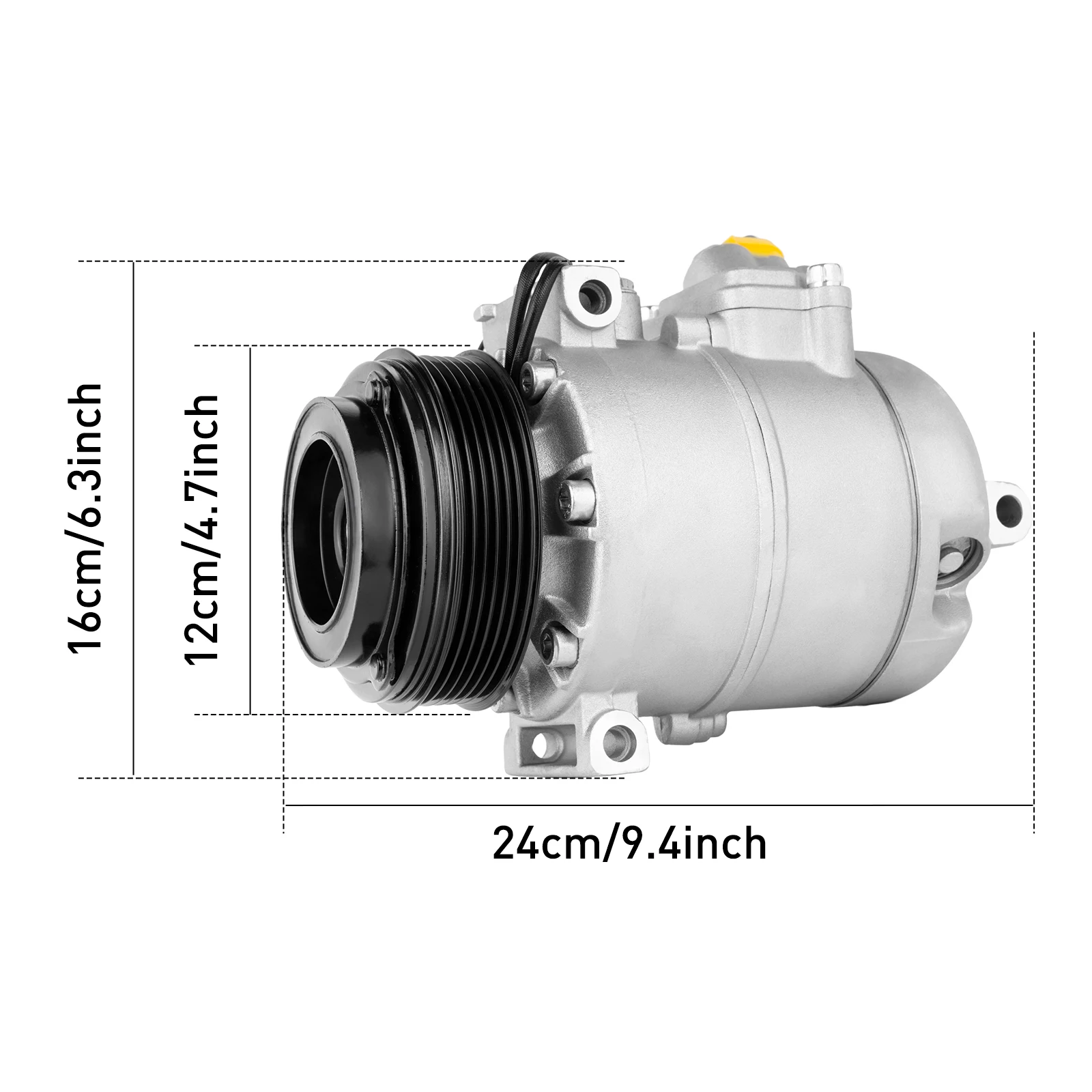 Air Conditioner Compressor with Clutch, AC Compressor & A/C Clutch, CO 105116C, Car Accessories