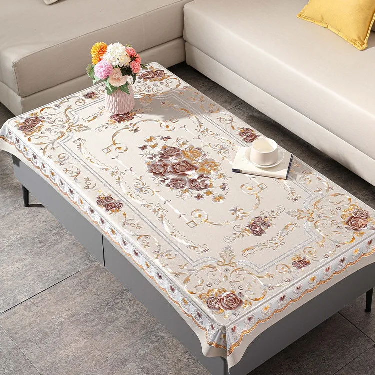 

A477 tea table tablecloth, rectangular cover cloth, wash free and oil proof dining table cloth, household living room te