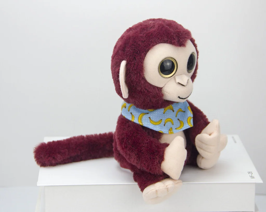 

Робот-Обезьяна электронная, говорящее интерактивное милое животное из плюша с электрическим звуковым управлением, смешной питомец для детей, подарок на день рождения