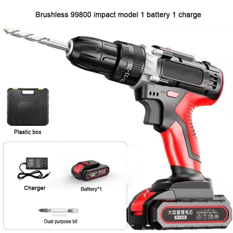 Storage Box Hyper Tough Cordless Drill Set With Lithium-Ion