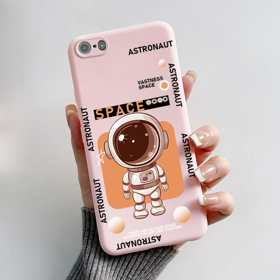 Cute Astronaut Shockproof Matte Silicone Phone Case