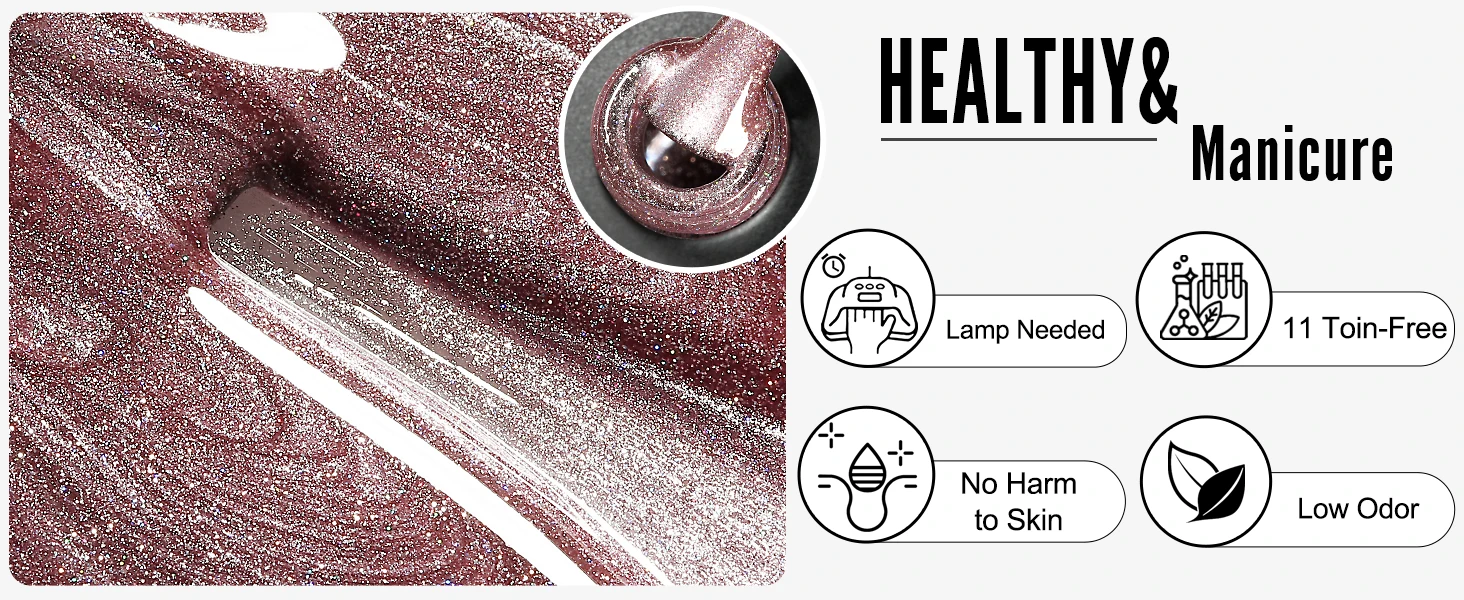 Description Picture 5 of itemYOKEFELLOW Cat Eye Gel Nail Polish 10Ml Brown 9D Holographic  Magnetic Professional Nail Gel Varnishes for Manicure salon DIY