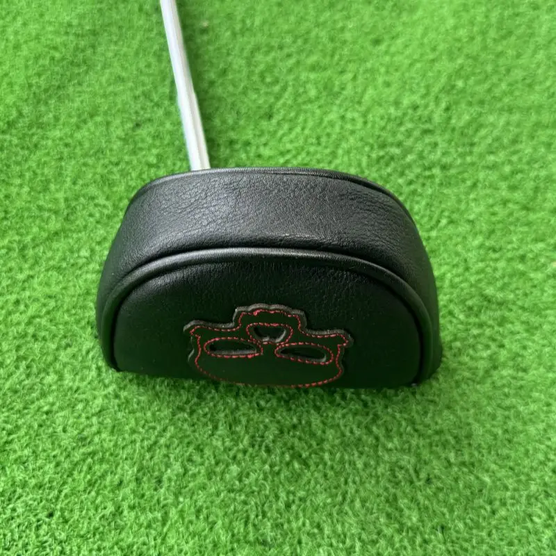 Copertura per putter da golf, di alta qualità, con ricamo a cerchio, chiusura magnetica semicircolare, in pelle PU, adatta per coperture per putter