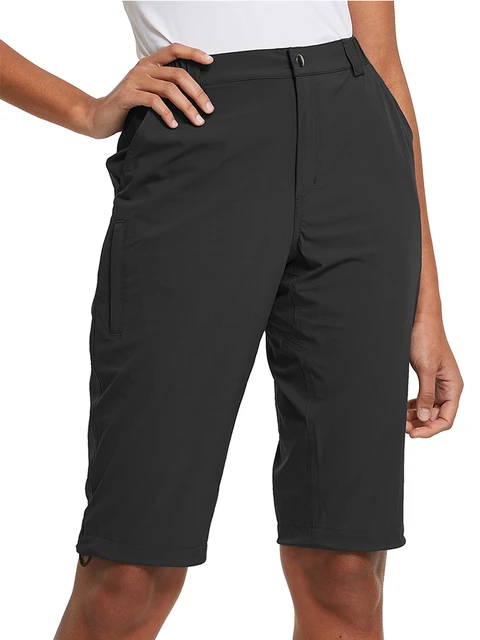 BALEAF Women's 10 Inch Quick Dry Stretch Hiking Bermuda Cargo