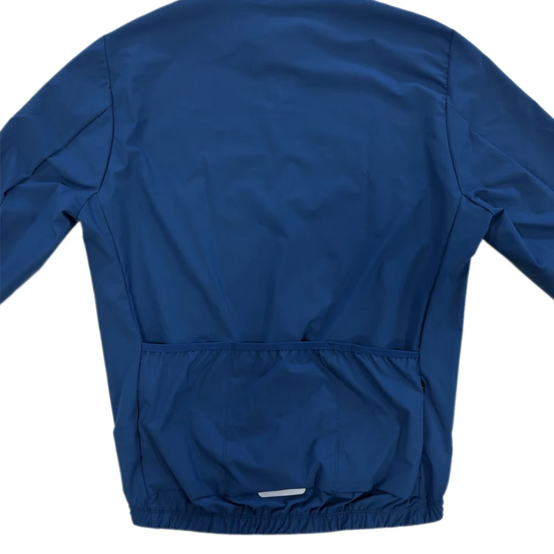(2XS-3XL)Queshark 남성용 사이클링 재킷 방풍 발수 경량 긴팔 더블 지퍼/뒷면 3포켓