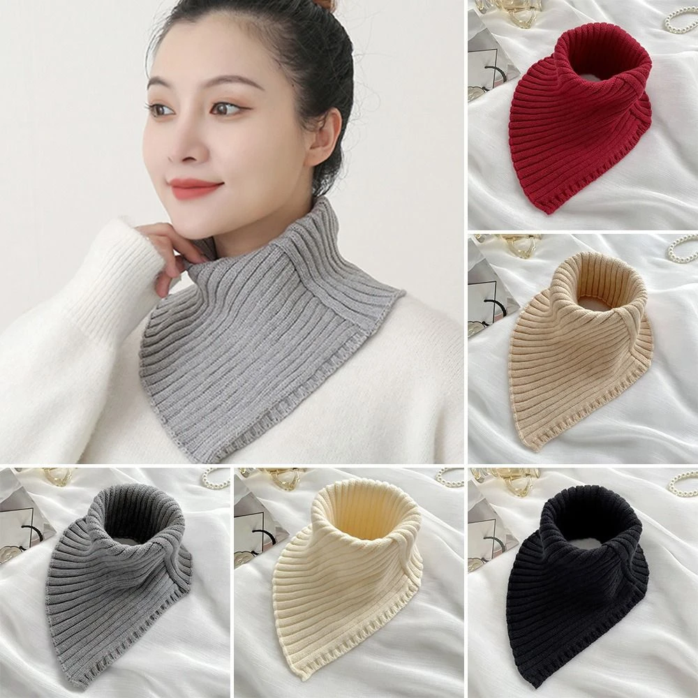 Bufanda de falso de punto para mujer, calentador de cuello de tortuga, desmontable, a prueba de viento, 1 ud.| | - AliExpress