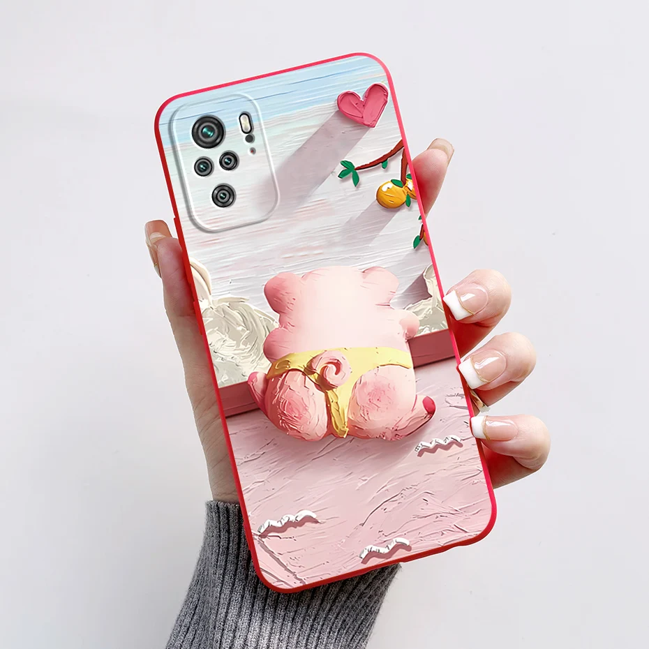 Adorable Panda & Dog Silicone Soft Cover for Xiaomi Redmi Note 10 Series