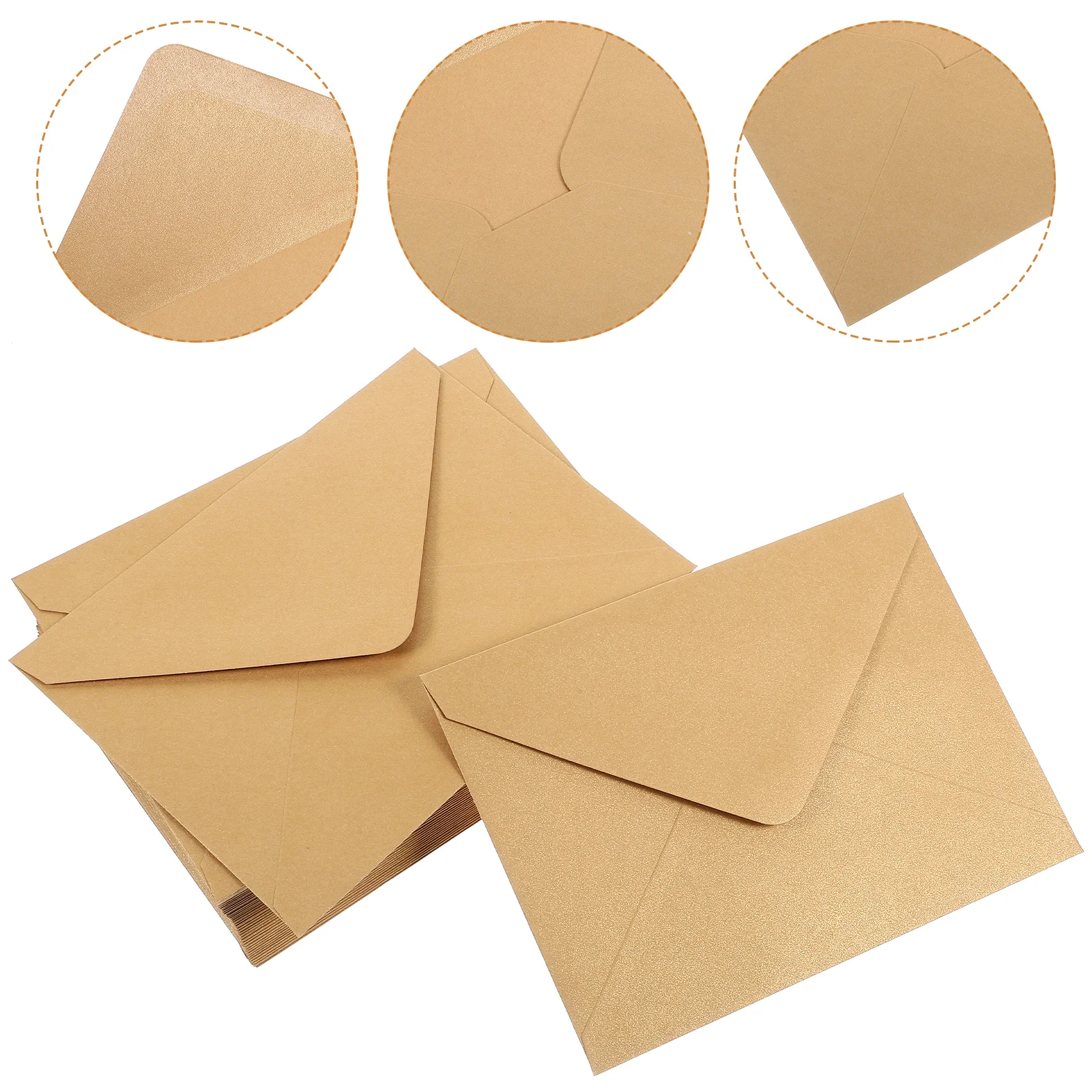 

50pcs Delicate Invitation Envelopes Greeting Postcard Envelopes Letter Envelopes Vintage Cards Envelopes