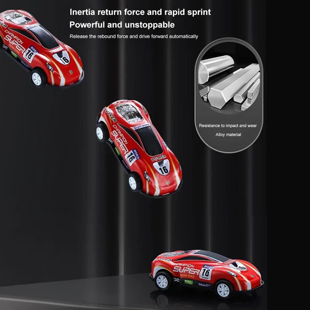 Racing Car Model Set Inertia Vehicle with Storage Box Pull Back Plane Toys for Boys Sliding Children Toys for Boys Kids Gift Set