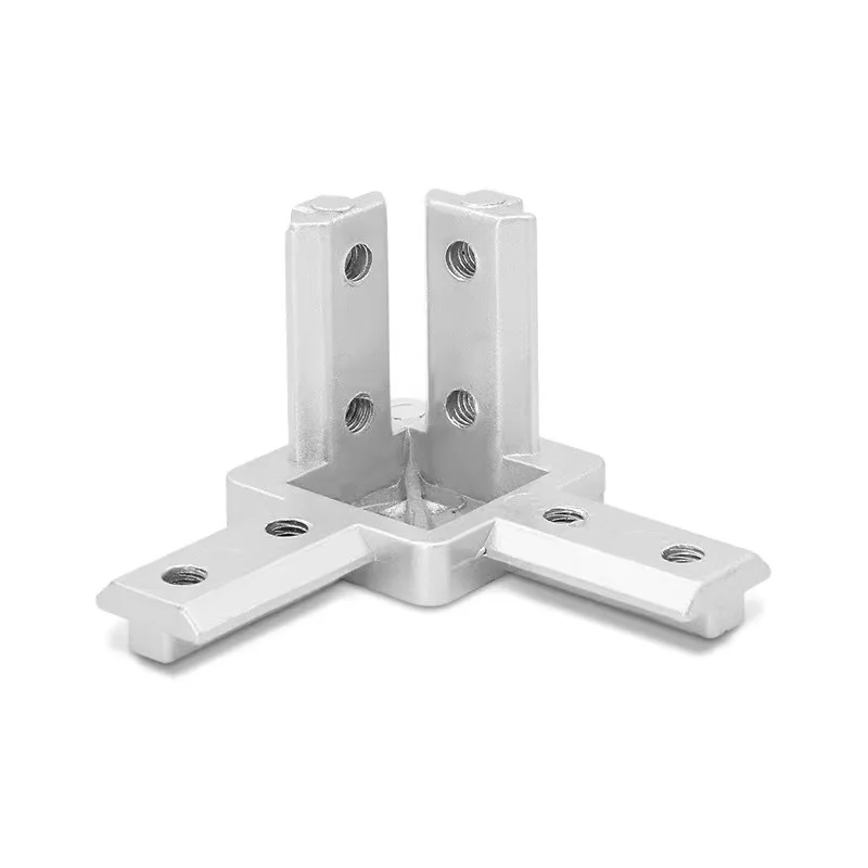 10Pcs 3-Way End Corner Bracket Connector for European Standard Aluminum Extrusion Profile 3030 4040 Series Slot with Screws