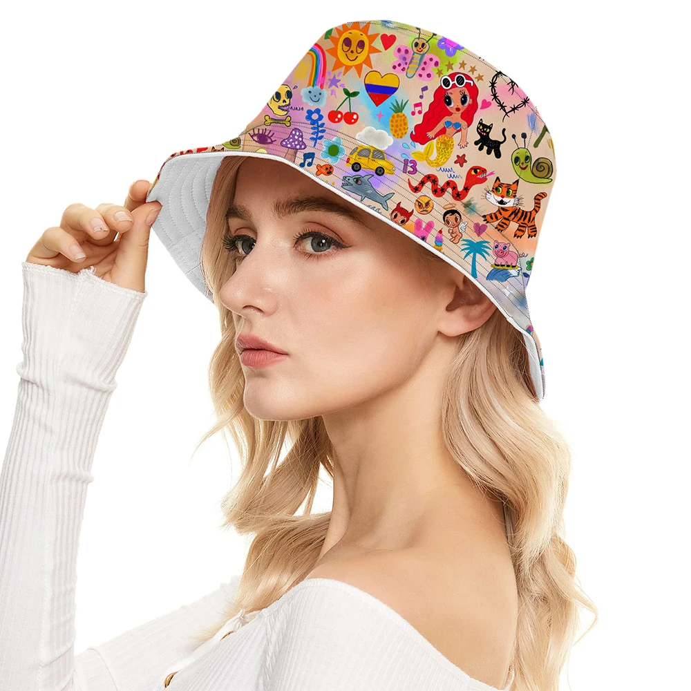 Mermaid Printing Karol G Fisherman hats Manana Sera Bonito Bucket Hat  Summer Women Breathable Sun Hat Men Fishing Hats - AliExpress