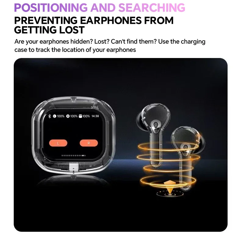 AI translation earbuds with touchscreen and real-time language translation