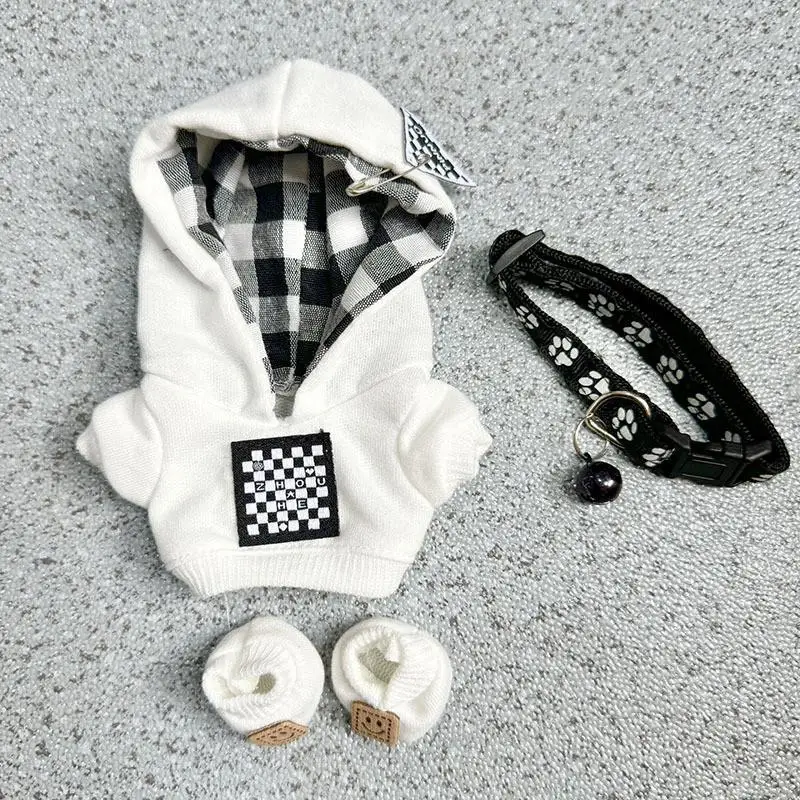 thumbnail image 1 of Ropa para muñecas de peluche en miniatura de 17 cm, accesorios para muñecas ídolos de Corea del Kpop Exo Labubu, ropa con alfabeto, regalo, 1 of 5