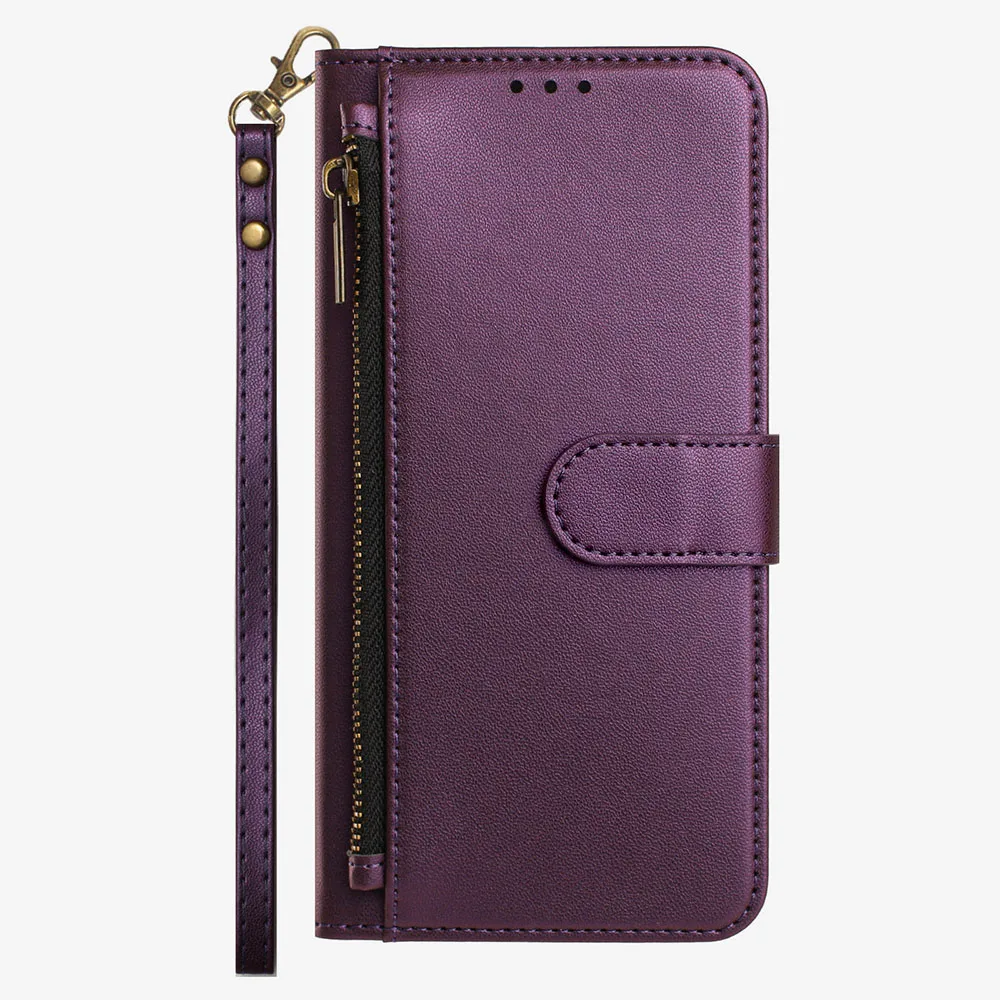 Zipper Wallet Leather Case - Shockproof Protective Phone Cover