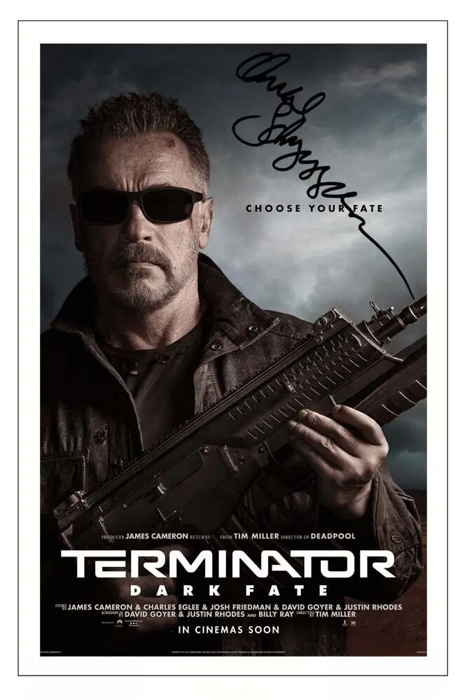 

ARNOLD SCHWARZENEGGER TERMINATOR DARK FATE Signed Art Film Print Silk Poster Home Wall Decor