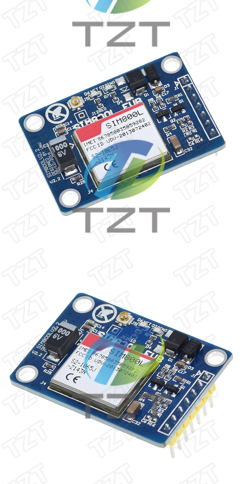 TZT SIM800L V2.0 5V GSM/GPRS Modul Quad-Band mit Antennenkabelkappe – Detail 5