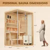 Steam Sauna,with 2300W Stove Heater,with 2 Himalayan Salt Bricks,7-Color Dynamic Abysm Sky Lights 2-4 Person Luxurious Sauna 5